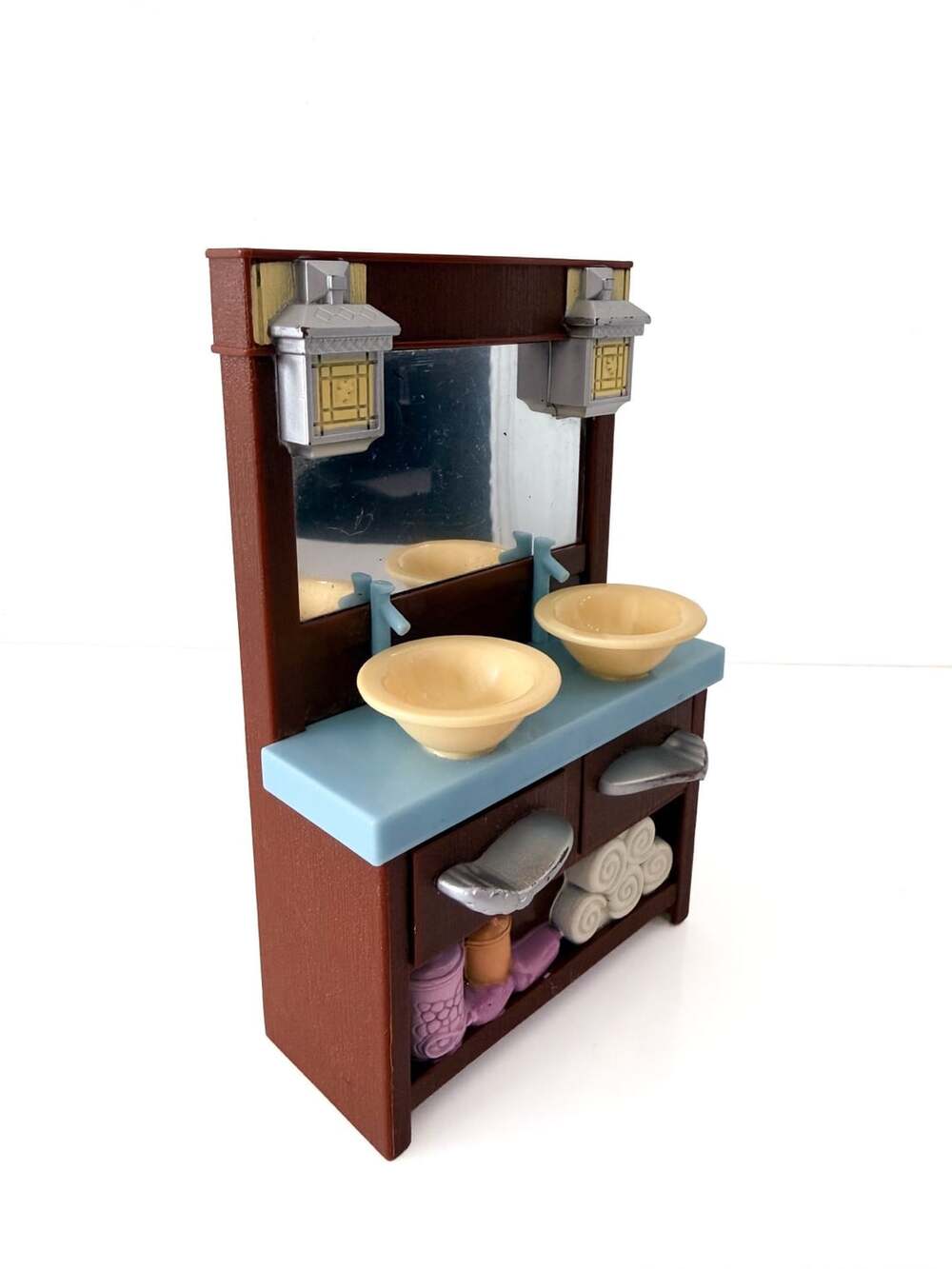 2008 Fisher-Price Loving Family Dollhouse Bathroom Vanity Double Sink Set